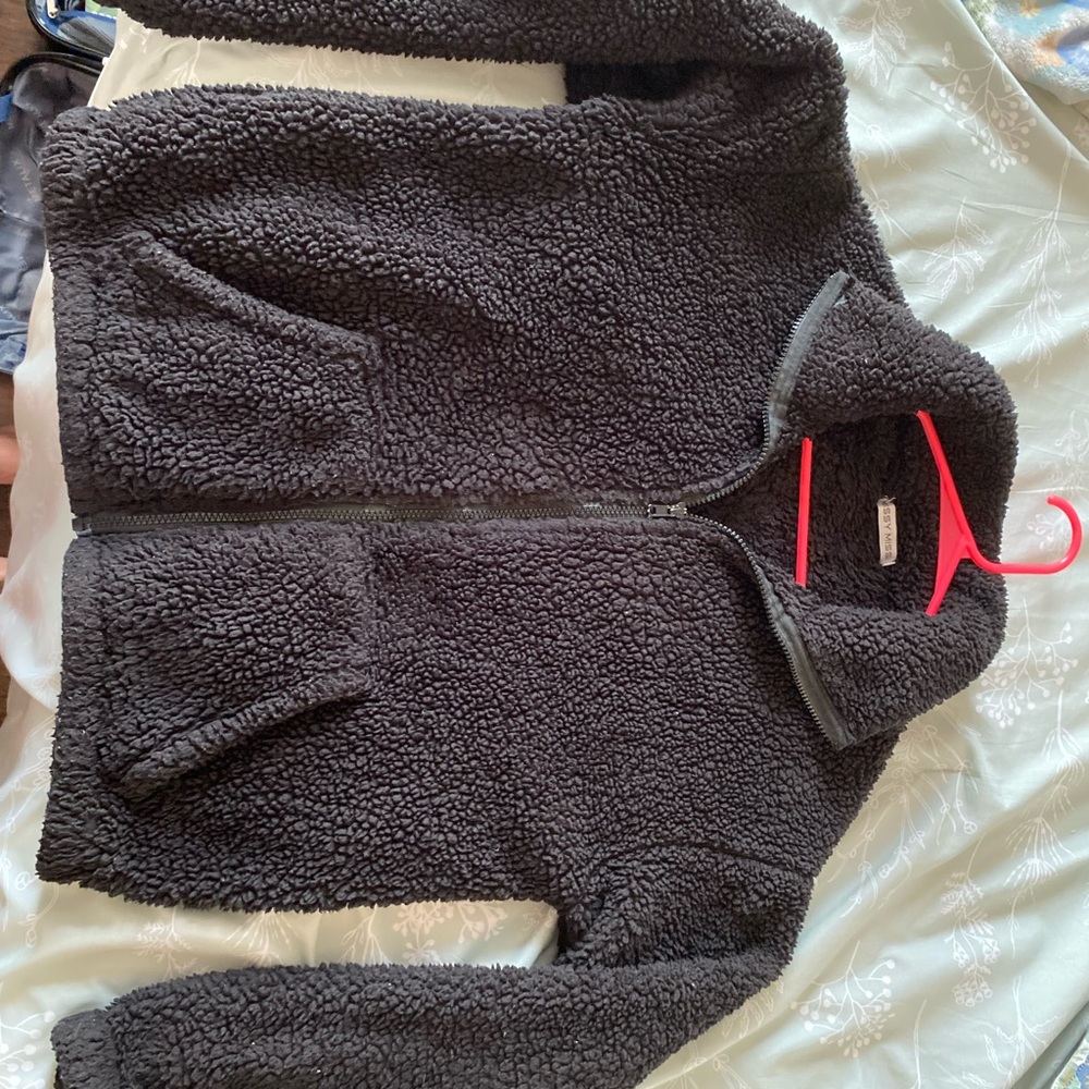Cozy Black Teddy Jacket